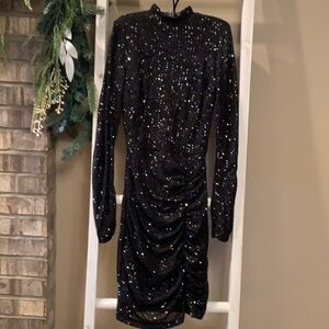 Windsor sequence dress, black, XS